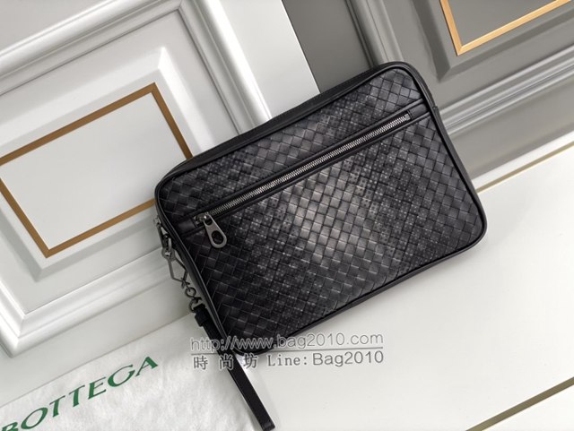 Bottega veneta高端男包 98013 寶緹嘉新款幻彩手拿男士公事包 BV經典款原廠胎牛皮純手工編織手拿包  gxz1359